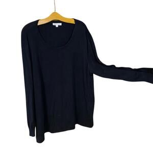 Honey Punch Plus Size 3X Black front plaid back blouse top